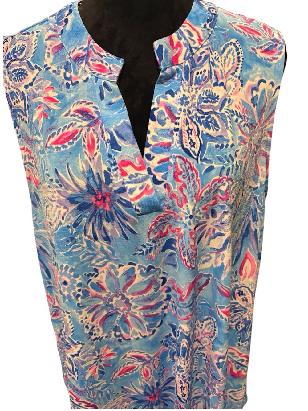 Dear Scarlett Floral Sleeveless Tank Tunic Top, XL, Lightweight Casual Comfy - Picture 6 of 11